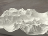 8'' Glacier National Park, Montana, USA, Sandstone 3d printed Rendering of model, looking East over the Going-to-the-Sun Road