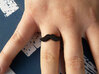 Ring Moustache Plastic 3d printed Black Strong & Flexible 