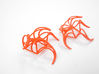 Aster Earrings 3d printed Coral Nylon (Custom Dyed Color)