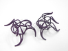 Aster Earrings 3d printed Midnight Nylon (Custom Dyed Color)