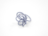 Flora Ring A (Size 7) 3d printed Azurite Nylon (Custom Dyed Color)