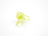 Flora Ring A (Size 9) 3d printed Key Lime Nylon (Custom Dyed Color)