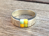 4-bit ring (US8 /⌀18.2mm) 3d printed 4-bit ring with 4 pixels in polished silver