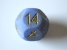 D14 Sphere Dice 3d printed Inked and varnished
