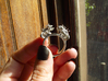 Twin Chameleon Ring 3d printed Silver Lizzard Ring
