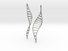 DNA Leaf Earrings 3d printed 