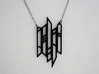 Abstract Fence Pendant 3d printed Abstract Fence Pendant in Black Strong & Flexible Plastic