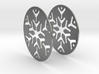 Snowflake 3 Hoop Earrings 50mm 3d printed 