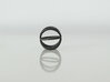atom ring - size 8 - steel 3d printed 