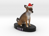 Custom Dog Figurine - Izzy (with red Santa hat) 3d printed 