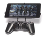 Controller mount for PS3 & Samsung Galaxy Tab 4 8. 3d printed Front View - A Nexus 7 and a black PS3 controller