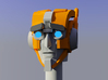 Smaller Rung Head (w. concerned eyebrows) 3d printed 