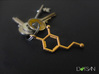 Dopamine Key chain 3D Printed Steel 3d printed 