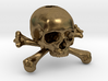 35mm 1.4in Keychain Skull & Bones Bead 3d printed 