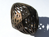 Twisty Spindle d20 3d printed In Polished Bronze Steel