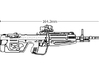 1:6 Designated Marksman Rifle Human Sized w/ extra 3d printed 