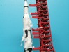 1/400 NASA LUT Swingarms-Pivots-Supports-Damping  3d printed CanDo Saturn V ready to launch. My thanks to Alain Plante for his photos of my models.