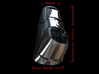 Metal Iron Man Left Palm Armor (Size Medium) 3d printed CG render (Side Measurements)