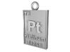 Platinum Periodic Table Pendant 3d printed CGI Rendering of The Platinum Pendant
