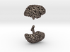Brain Cufflinks (Two Hemispheres) 3d printed 