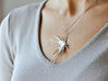 Pendant Necklace / Feather Strike Necklace 3d printed polished silver pendant / featherstrike / get bli