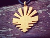 'Sunrise' Jewelry Pendant in Metal 3d printed 