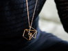 ILICUBE Pendant 3d printed Material: Gold Plated Brass