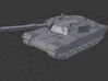 N Scale South Korean K1A1 Tank 3d printed A render of the assembled model