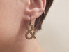 Ampersand earrings 3d printed 