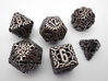 Ring Dice Set 3d printed In Stainless Steel