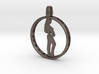 pregnant woman round pendant with your own text 3d printed pregnant woman round pendant with your own text