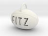 Personalize-able Rugby Ball Pendant 3d printed 