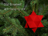 Star Ornament with hanging hole 3d printed 