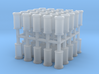50x 2mm scale Plain Roll Top chimney pots 3d printed 