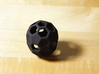 Buckyball C70 3d printed The real product in black plastic.