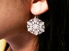 Snowflake Earrings 3 3d printed Printed with a different design, same material. Finished with generic earring hooks.