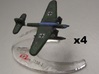 He 115 (Single) 1:900 x4 3d printed Comes unpainted without stands.  Set of 4 planes.