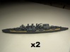 HMS Suffolk 1/1800 x2 3d printed Comes unpainted.  Set of 2 ships.