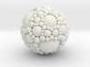 Spherical fractal: apollonian sphere packing (S) 3d printed 