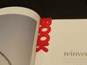 BOOK bookmark 3d printed BOOK bookmark in red.
