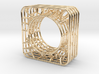 LOFF - wire cubic Ring and pendant 3d printed 