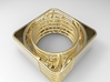 LOFF - wire cubic ring and pendant 2 3d printed Add a caption...
