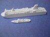 MS Pride of York (1:1200) 3d printed Shown with RMV Scillonian