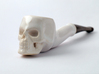 Skull Tobacco Pipe (old ceramic material) 3d printed Glazed Ceramics, Antique Bronze Glossy