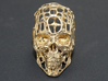 Human skull filagree  pendant or earring 3d printed 
