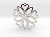 Heart Pendant - Floral  3d printed 