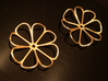 Four-leaf clover earrings (pair) 3d printed 