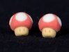 Super Mario Mushrooms Earrings 3d printed 
