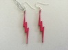 Lightning Bolt CN Power Earrings / Pendant L914001 3d printed Pink Strong & Flexible Polished  