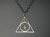 Deathly Hallows Pendant - Small - 5/8  3d printed Stainless Steel